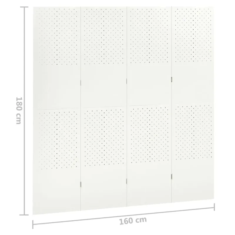 Kambario pertvaros, 4 dalių, 2vnt., baltos, 160x180cm, plienas