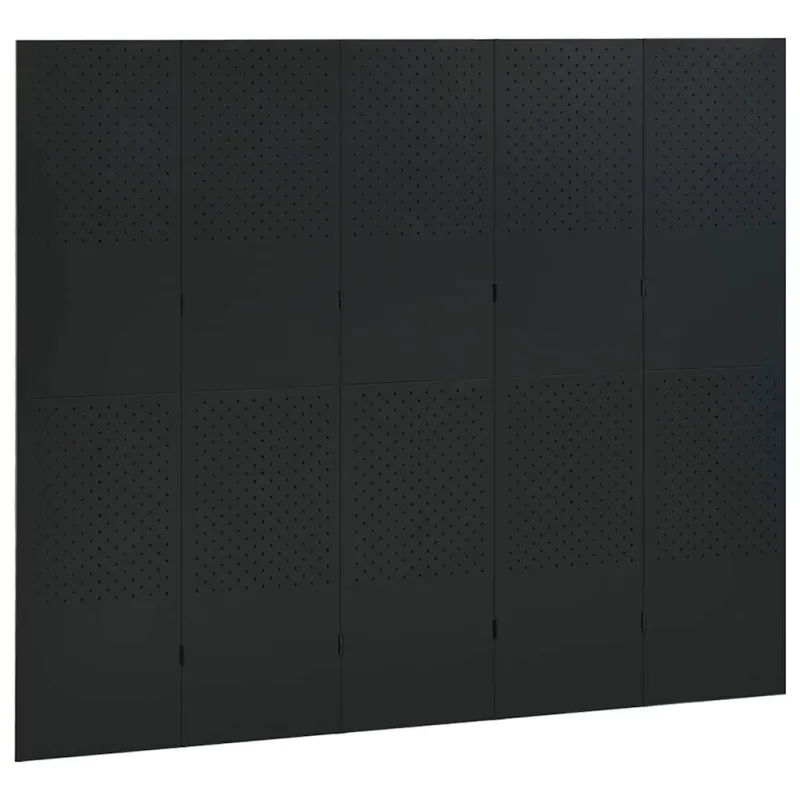 Kambario pertvaros, 5 dalių, 2vnt., juodos, 200x180cm, plienas