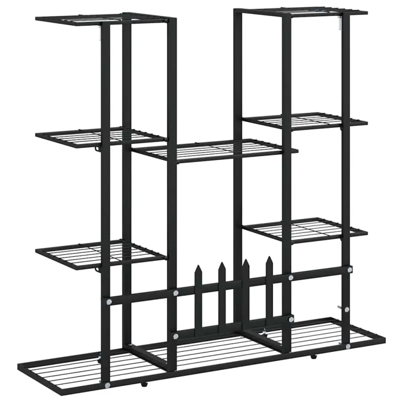 Gėlių stovas, juodos spalvos, 94,5x25x89cm, geležis