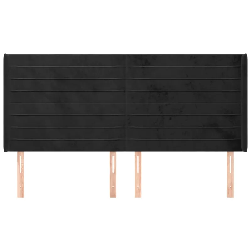 Galvūgalis su auselėmis, juodos, 163x16x118/128cm, aksomas