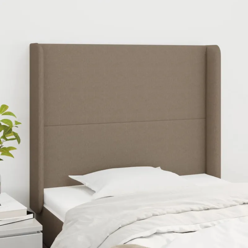 Galvūgalis su auselėmis, taupe, 83x16x118/128cm, audinys