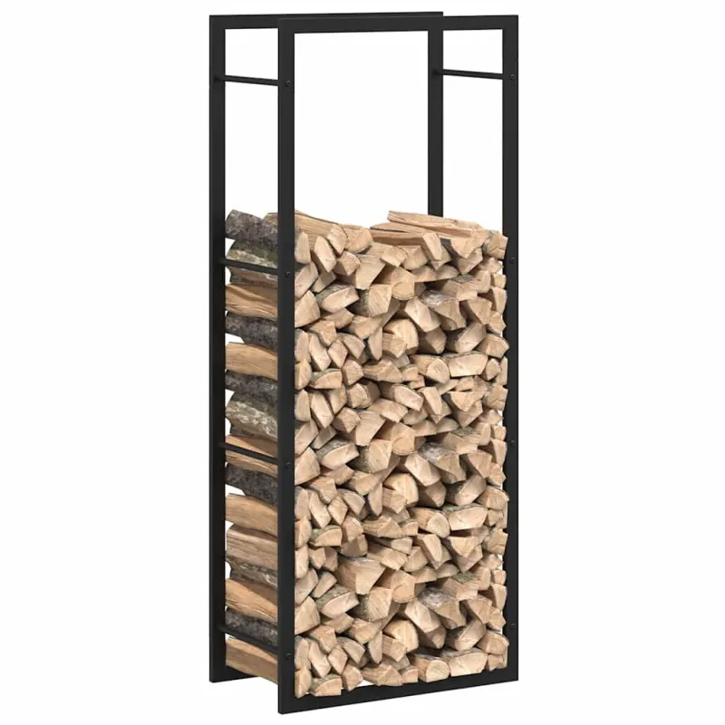 Stovas malkoms, matinės juodos spalvos, 50x28x132cm, plienas