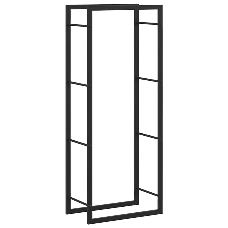 Stovas malkoms, matinės juodos spalvos, 50x28x132cm, plienas