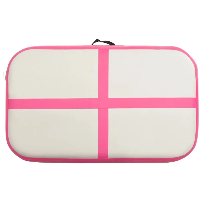 Pripučiamas gimnastikos kilimėlis, rožinis, 60x100x15cm, PVC
