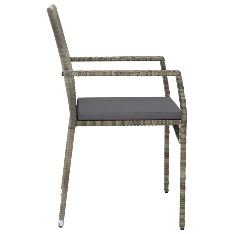Sodo komplektas su pagalvėlėmis, 5 dalių, pilkas, poliratanas