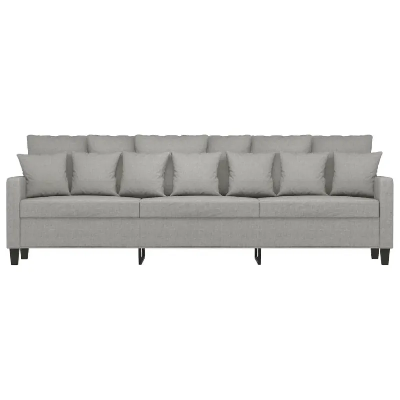 Trivietė sofa, šviesiai pilkos spalvos, 210cm, audinys