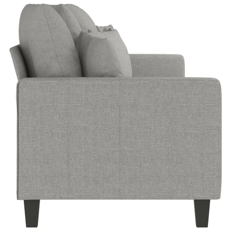 Trivietė sofa, šviesiai pilkos spalvos, 210cm, audinys