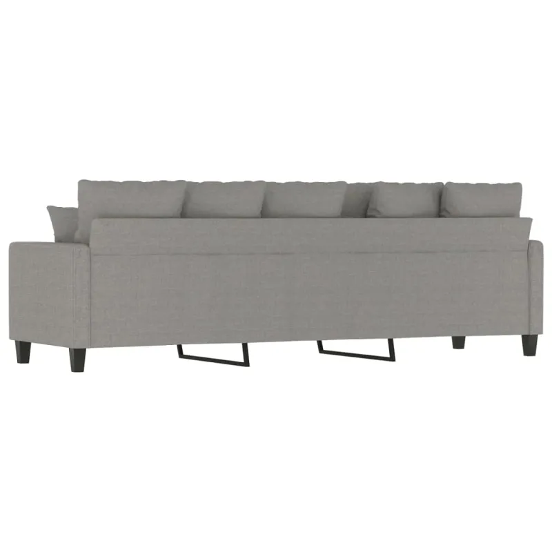 Trivietė sofa, šviesiai pilkos spalvos, 210cm, audinys