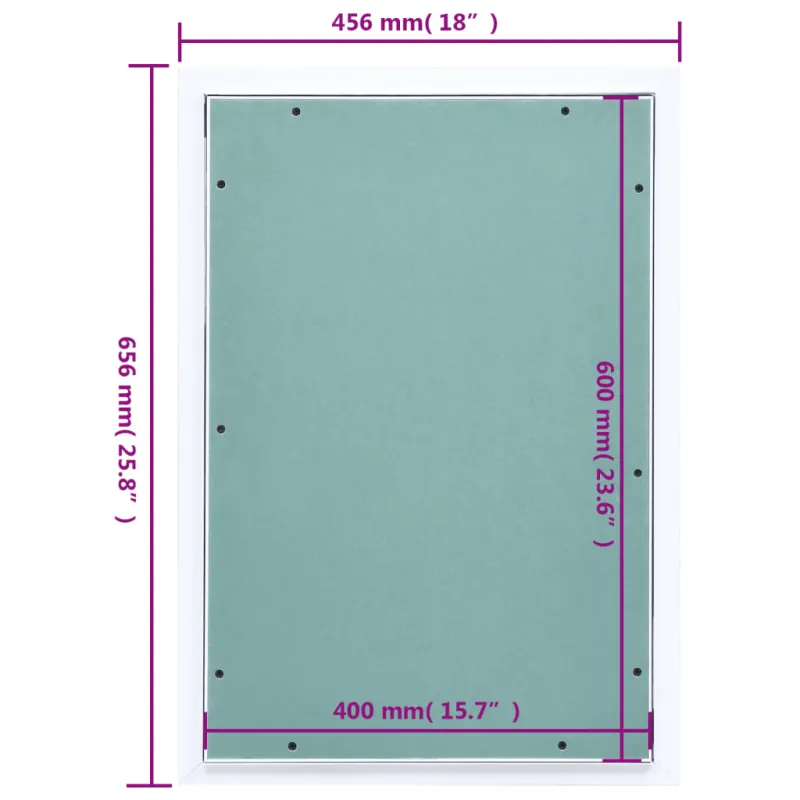 Gipso kartono plokštė su aliuminiu rėmu, 400x600mm