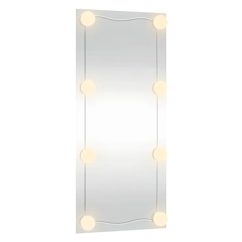 Sieninis veidrodis su LED lemputėmis, 30x80cm, stiklas