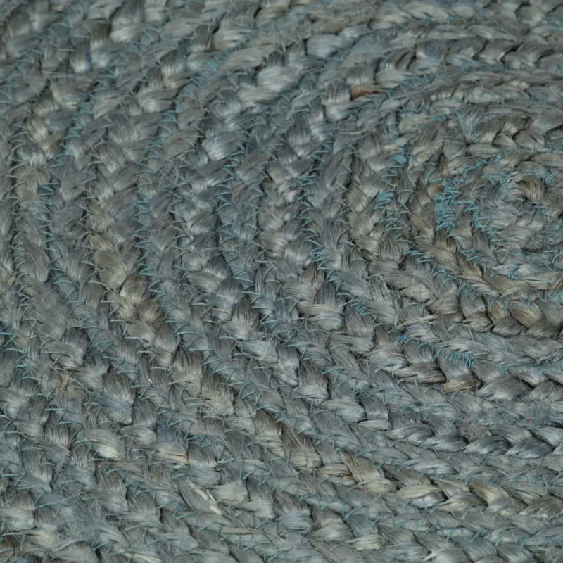 Kilimas, žalias, 180cm, džiutas, apskritas, rankų darbo