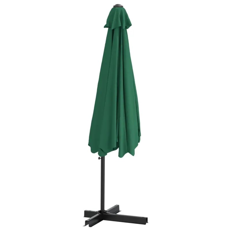Lauko skėtis nuo saulės su plieniniu stulpu, žalias, 300cm
