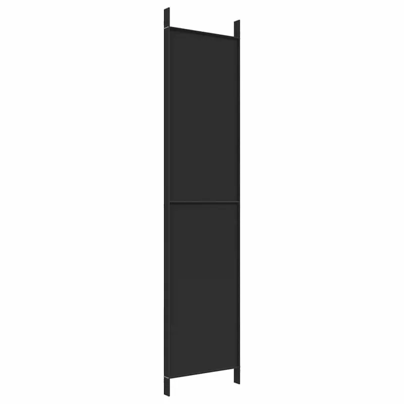 Kambario pertvara, 4 dalių, juodos spalvos, 200x220cm, audinys