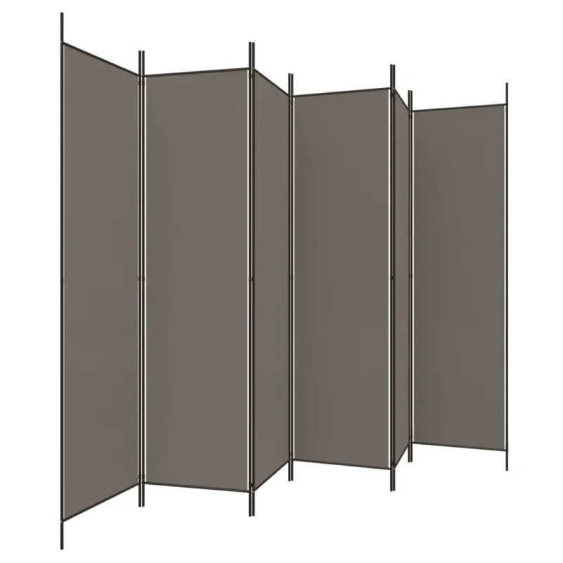 Kambario pertvara, 6 dalių, antracito, 300x220cm, audinys