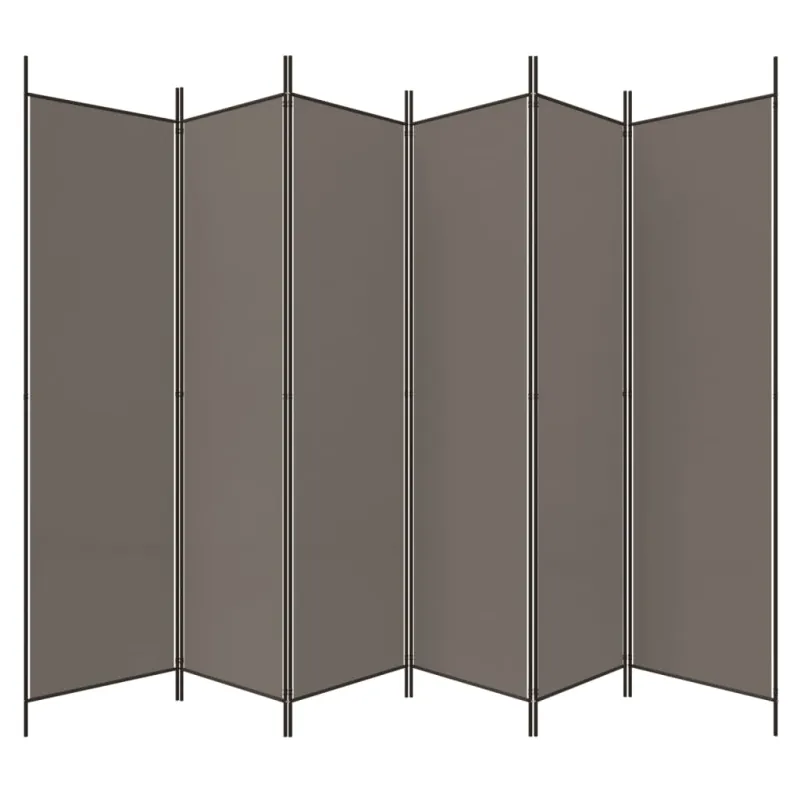 Kambario pertvara, 6 dalių, antracito, 300x220cm, audinys