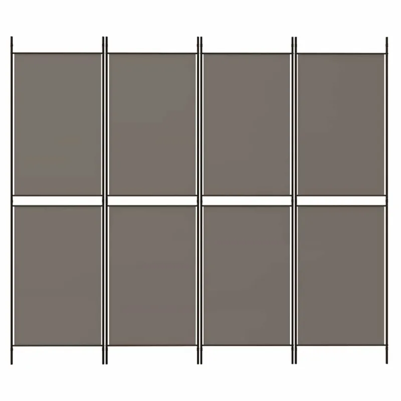 Kambario pertvara, 4 dalių, antracito, 200x220cm, audinys