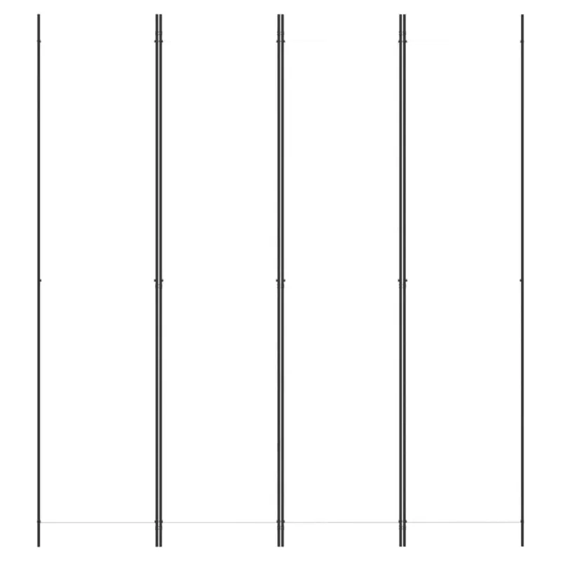 Kambario pertvara, 4 dalių, baltos spalvos, 200x220cm, audinys