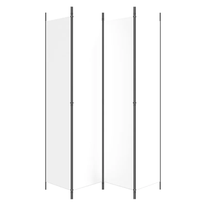Kambario pertvara, 4 dalių, baltos spalvos, 200x220cm, audinys