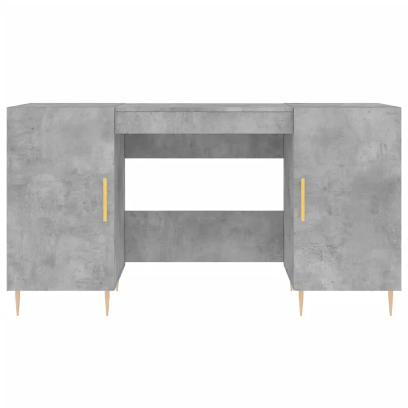 Rašomasis stalas, betono pilkas, 140x50x75cm, apdirbta mediena
