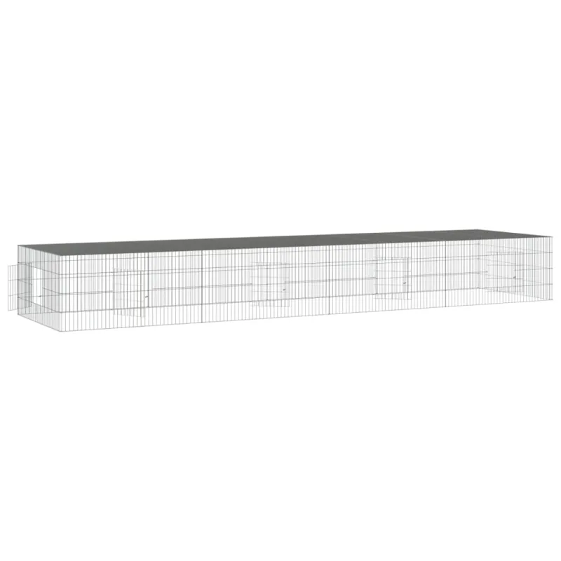 Triušių narvas, 4 segmentai, 433x109x54cm, galvanizuota geležis