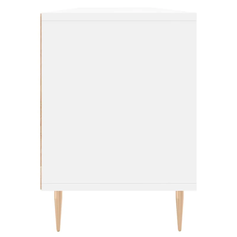 Televizoriaus spintelė, balta, 150x30x44,5cm, apdirbta mediena