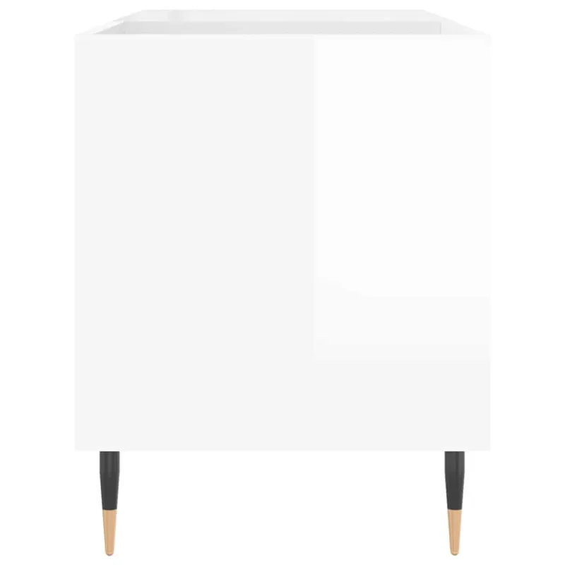 Vinilinių plokštelių spintelė, balta, 85x38x48cm, mediena