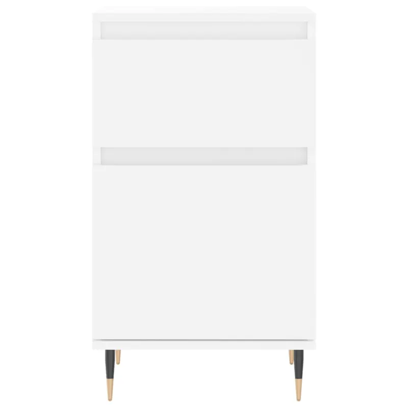 Šoninės spintelės, 2vnt., baltos, 40x35x70cm, apdirbta mediena