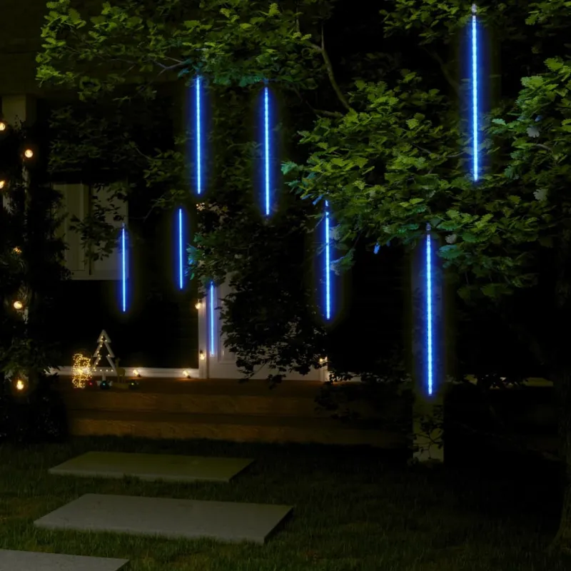 Girlianda meteorų lietus, 8vnt., 50cm, 288 mėlynos LED lemputės