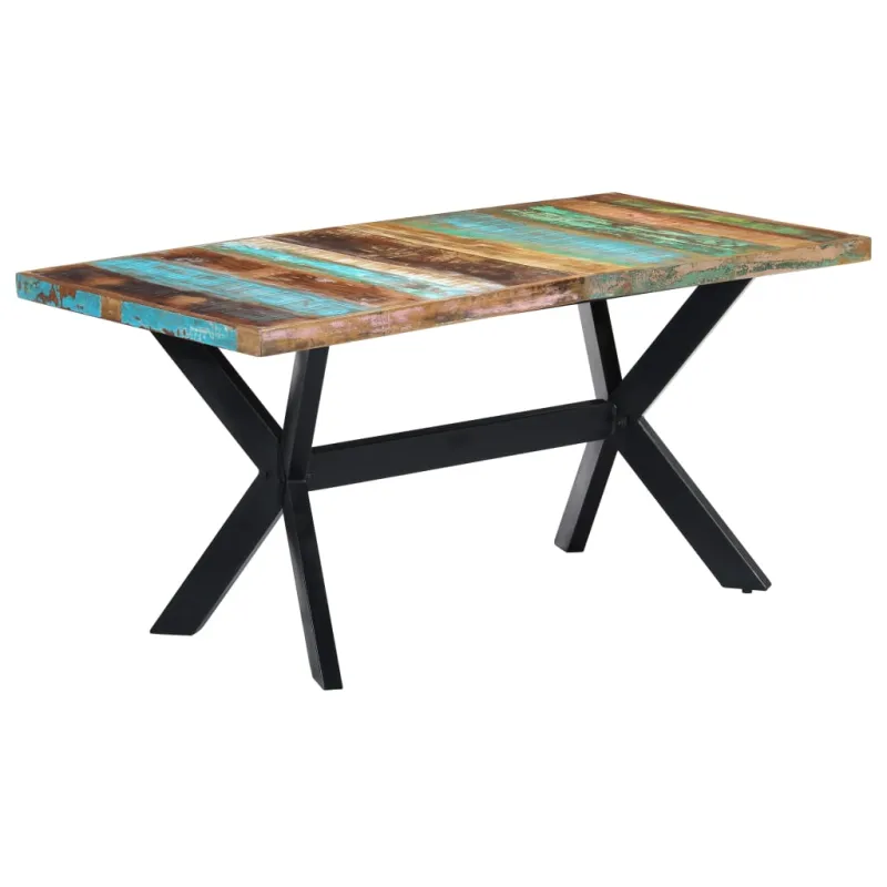Valgomojo stalas, 160x80x75cm, perdirbtos medienos masyvas