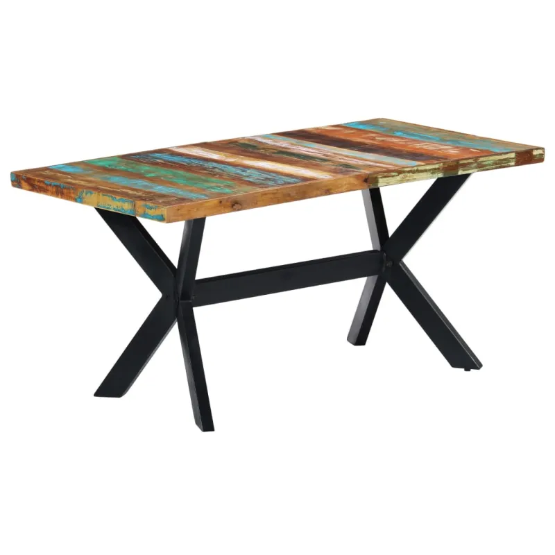 Valgomojo stalas, 160x80x75cm, perdirbtos medienos masyvas