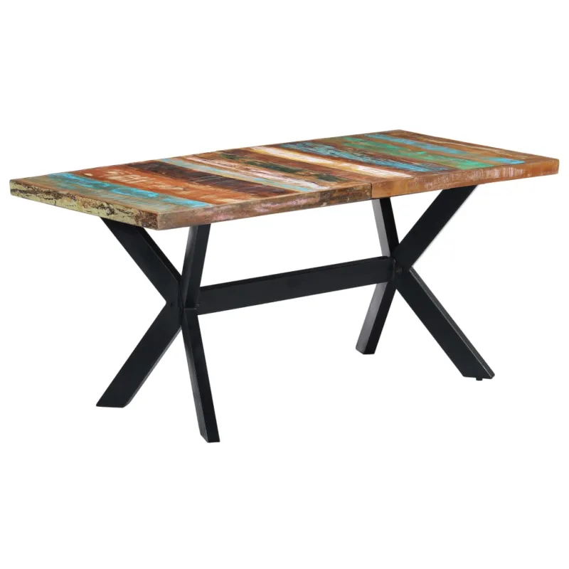 Valgomojo stalas, 160x80x75cm, perdirbtos medienos masyvas