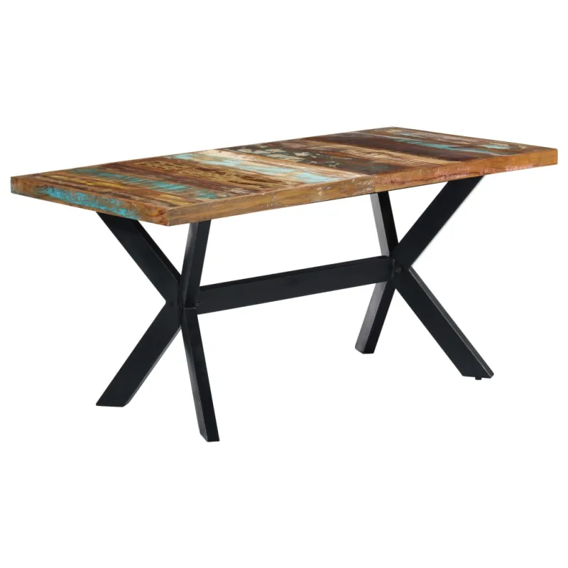 Valgomojo stalas, 160x80x75cm, perdirbtos medienos masyvas