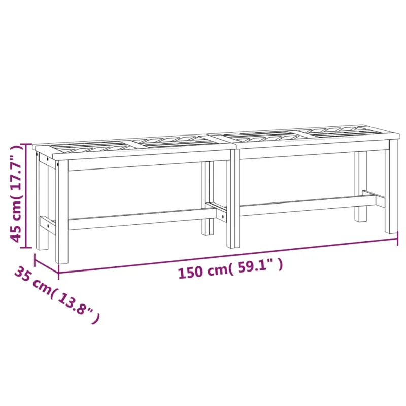 Sodo suoliukas, 150cm, akacijos medienos masyvas