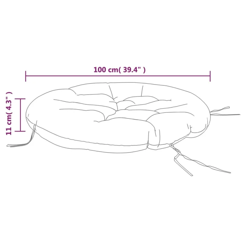 Pagalvėlė, antracito, 100x11cm, oksfordo audinys, apskrita