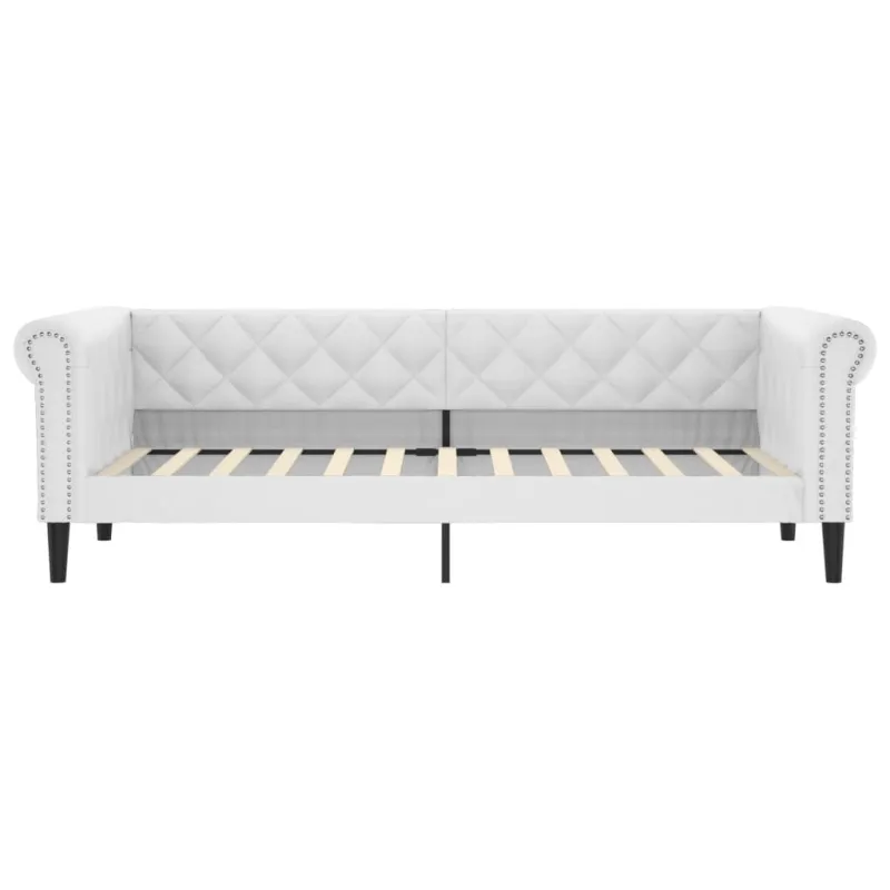 Sofa, baltos spalvos, 90x200cm, dirbtinė oda