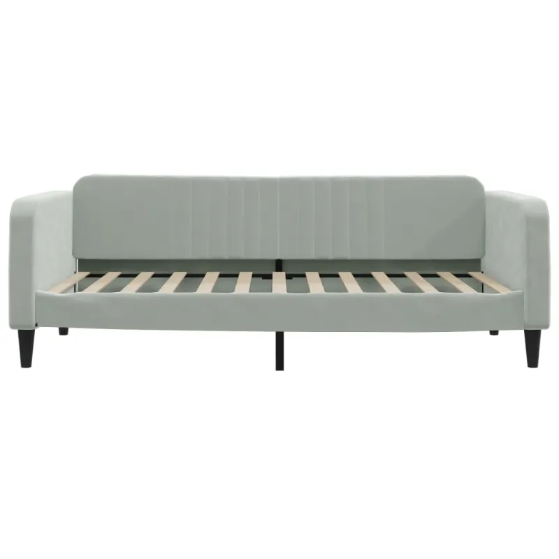 Sofa, šviesiai pilkos spalvos, 100x200cm, aksomas
