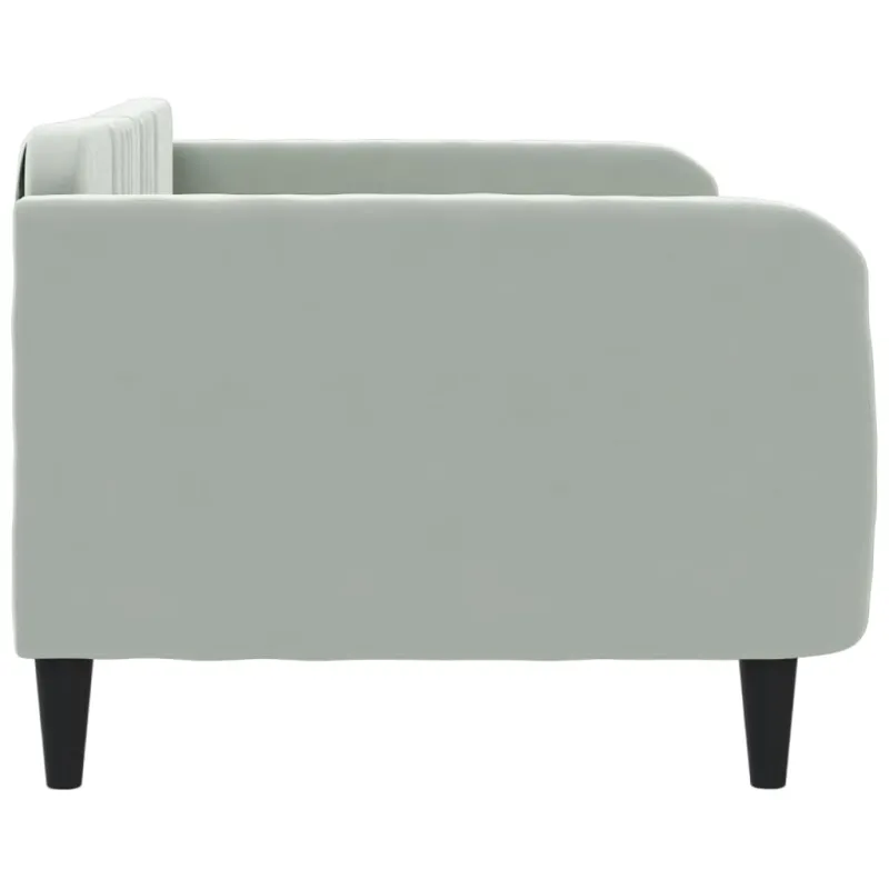 Sofa, šviesiai pilkos spalvos, 100x200cm, aksomas