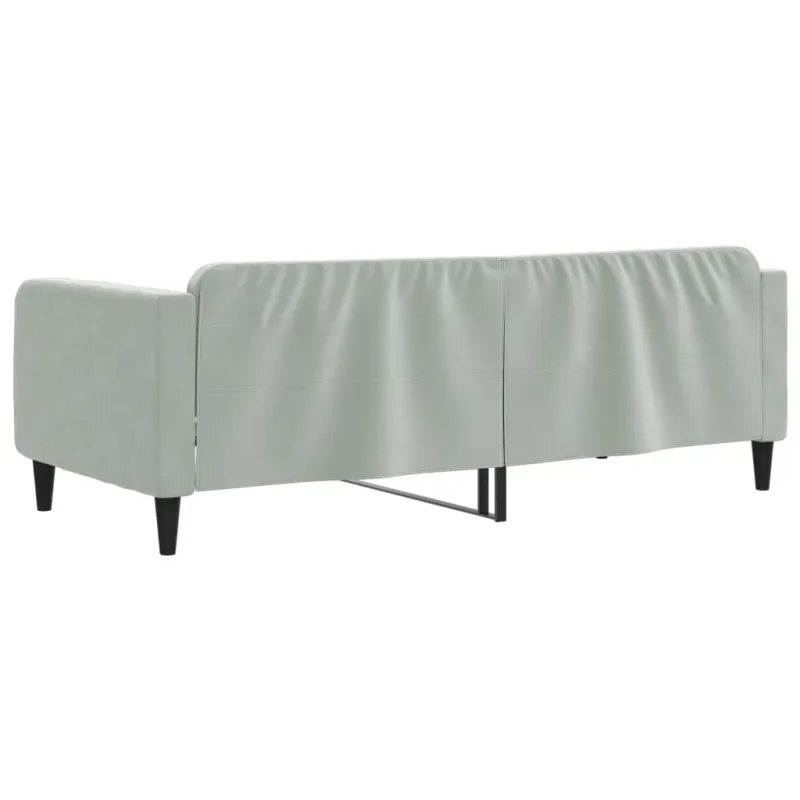 Sofa, šviesiai pilkos spalvos, 100x200cm, aksomas