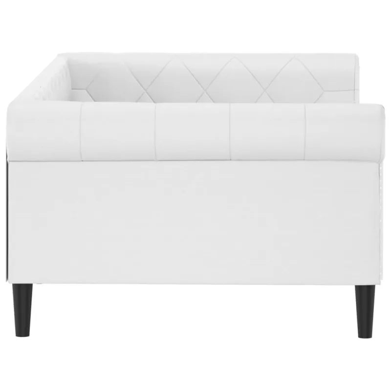 Sofa, baltos spalvos, 100x200cm, dirbtinė oda