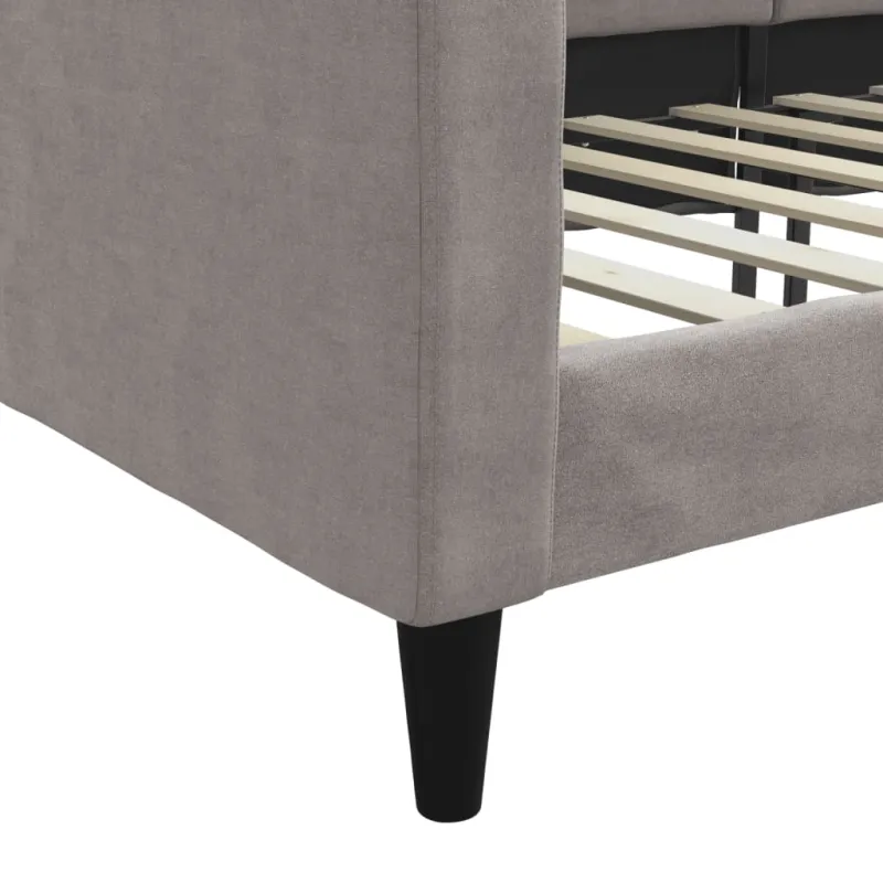 Sofa, taupe spalvos, 90x200cm, audinys