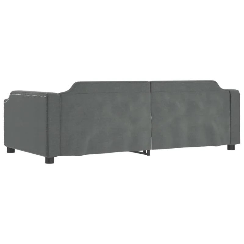 Sofa, tamsiai pilkos spalvos, 90x200cm, audinys