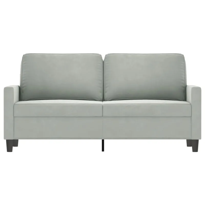 Dvivietė sofa, šviesiai pilkos spalvos, 140cm, aksomas