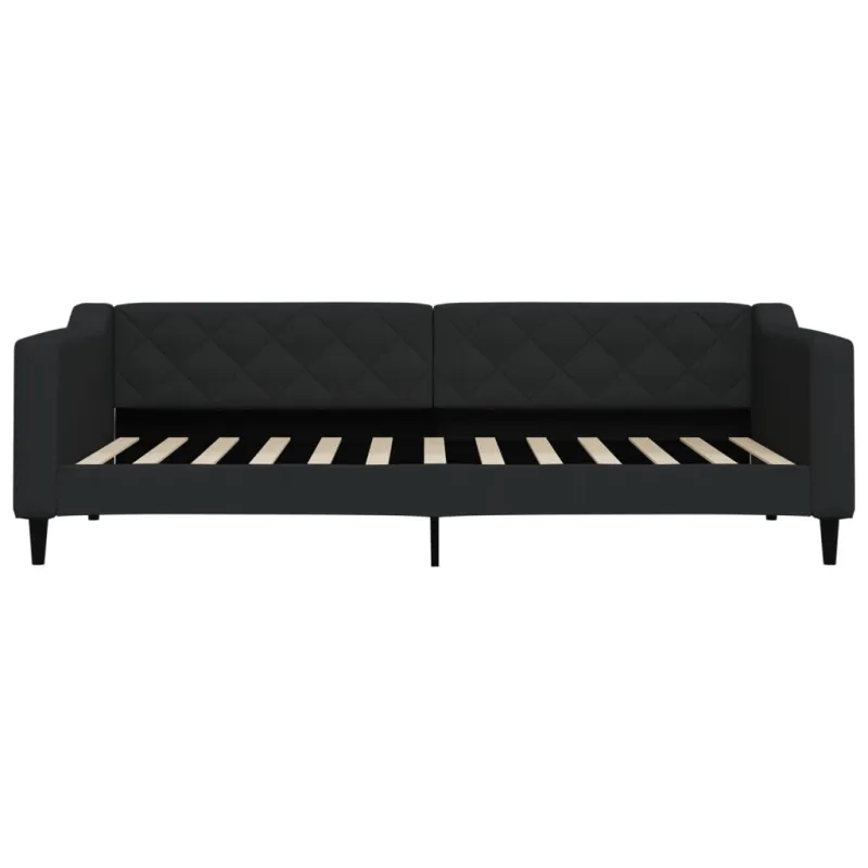 Sofa, juodos spalvos, 90x200cm, audinys