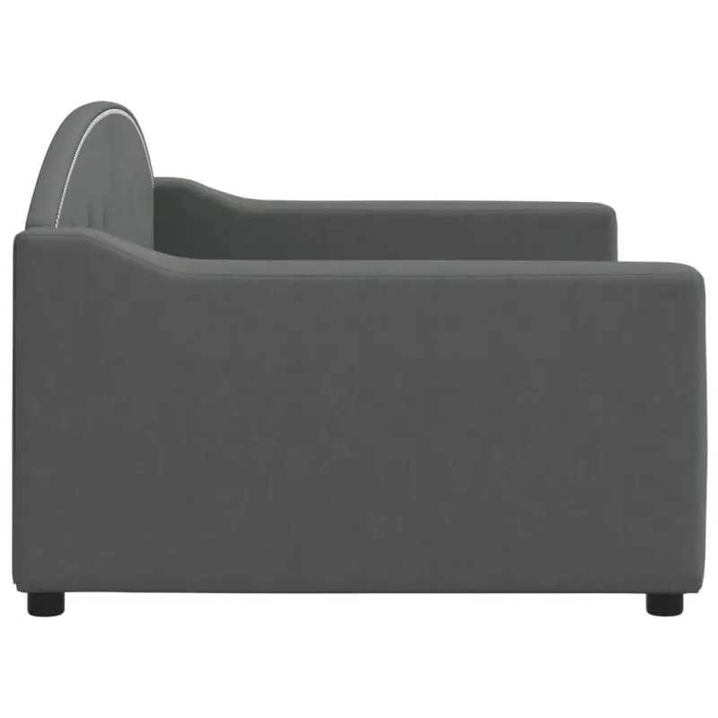 Sofa, tamsiai pilkos spalvos, 90x190cm, audinys