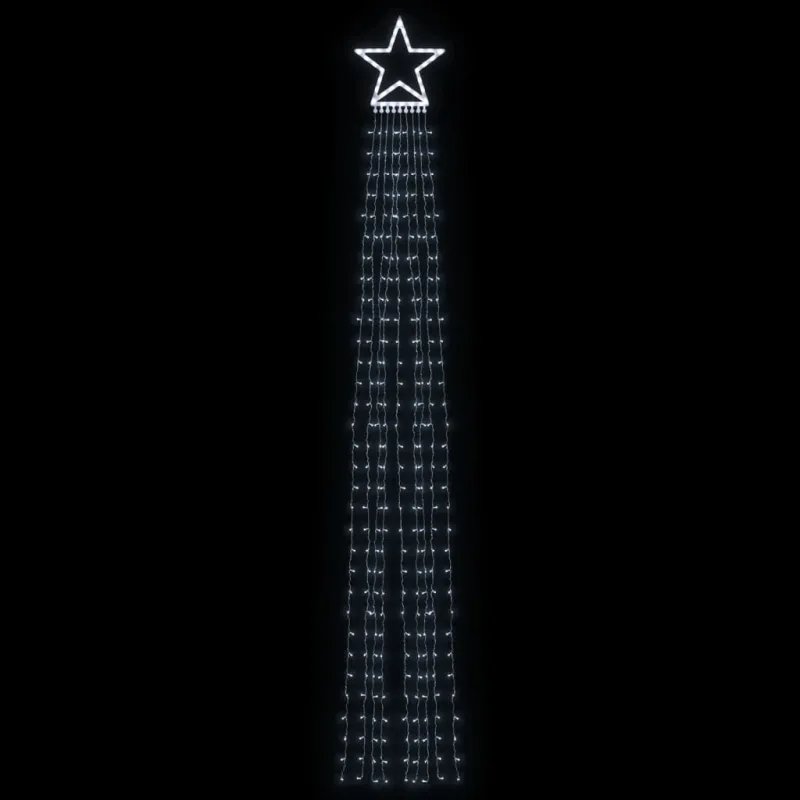 Kalėdų eglutės girlianda, šalta balta, 375cm, 320 LED lempučių