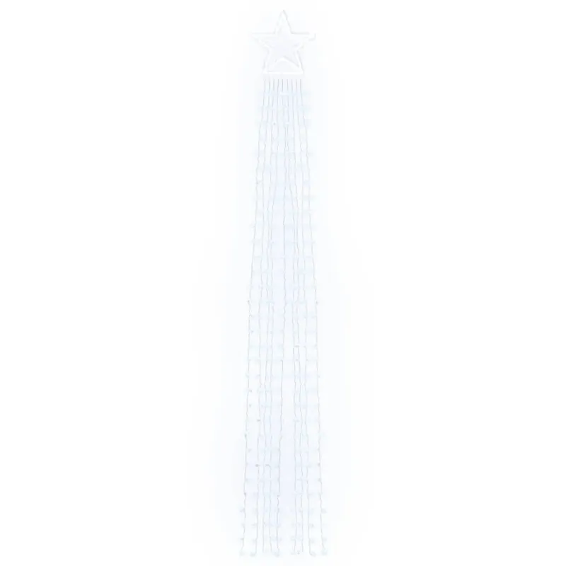 Kalėdų eglutės girlianda, šalta balta, 375cm, 320 LED lempučių