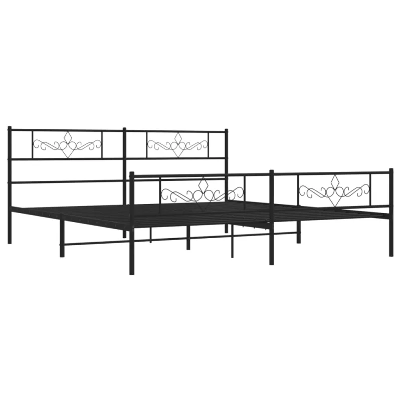Lovos rėmas be čiužinio, juodas, 180x200cm, metalas
