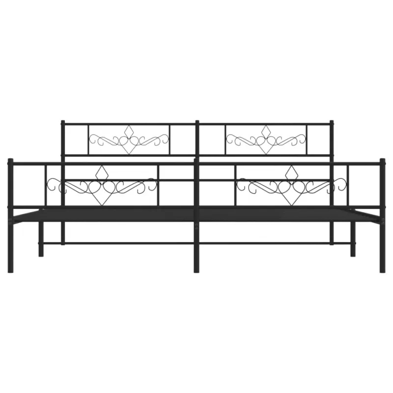Lovos rėmas be čiužinio, juodas, 180x200cm, metalas
