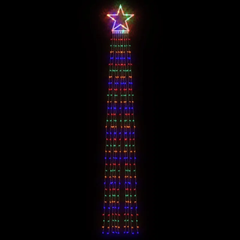 Kalėdų eglutės girlianda, spalvota, 375cm, 320 LED lempučių