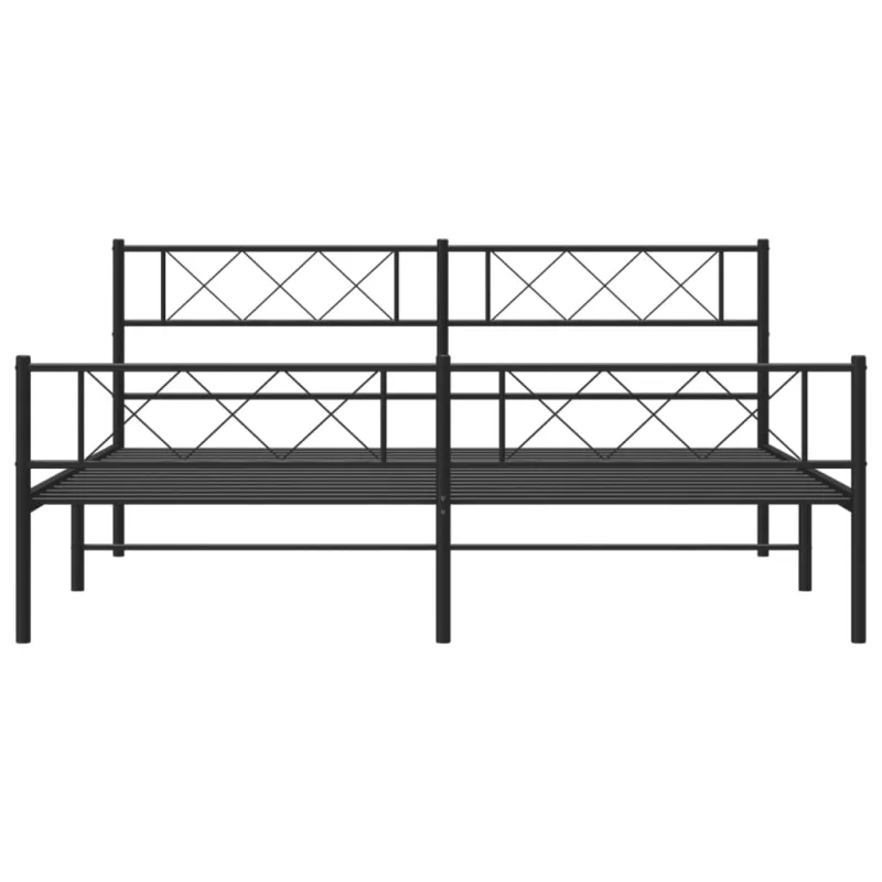Lovos rėmas be čiužinio, juodas, 180x200cm, metalas